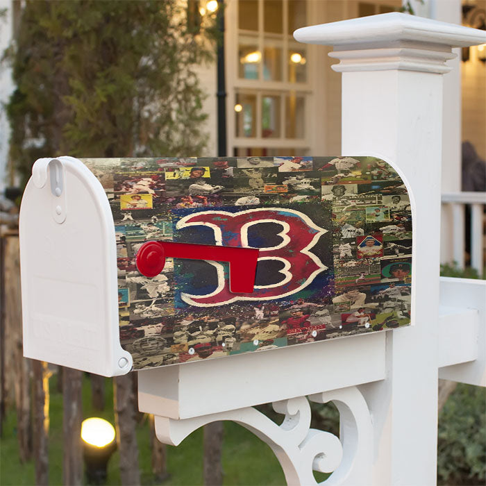 Boston Red Sox Photo Collages Magnetic Mailbox Cover 18" X 21" Outdoor Decor