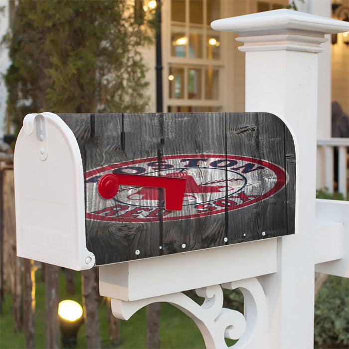 Boston Red Sox Wood Magnetic Mailbox Cover 18" X 21" Outdoor Decor
