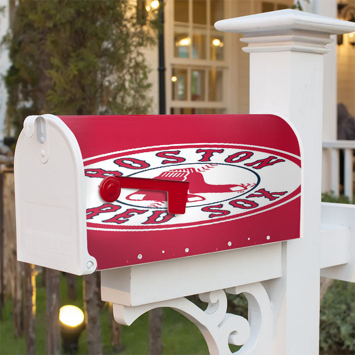 Boston Redsox Logo Magnetic Mailbox Cover 18" X 21" Outdoor Decor