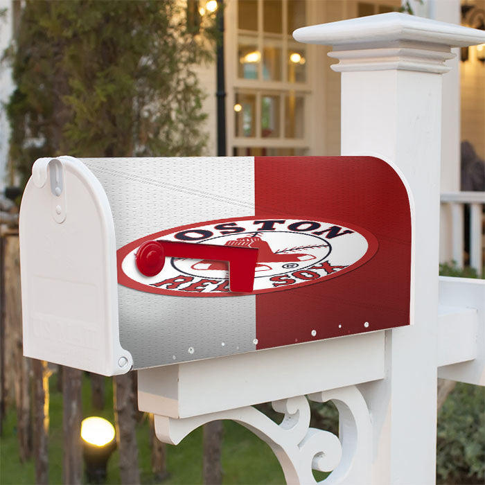 Boston Redsox Red White Logo Magnetic Mailbox Cover 18" X 21" Outdoor Decor