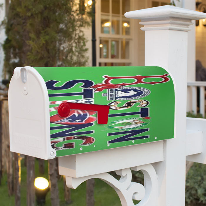 Boston Strong Green Magnetic Mailbox Cover 18" X 21" Outdoor Decor