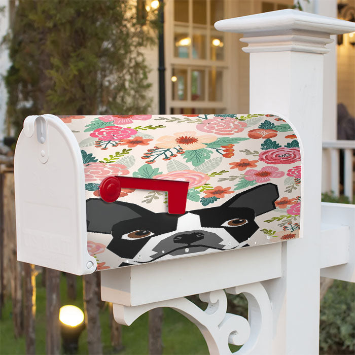 Boston Terrier Dog Breed Magnetic Mailbox Cover 18" X 21" Outdoor Decor