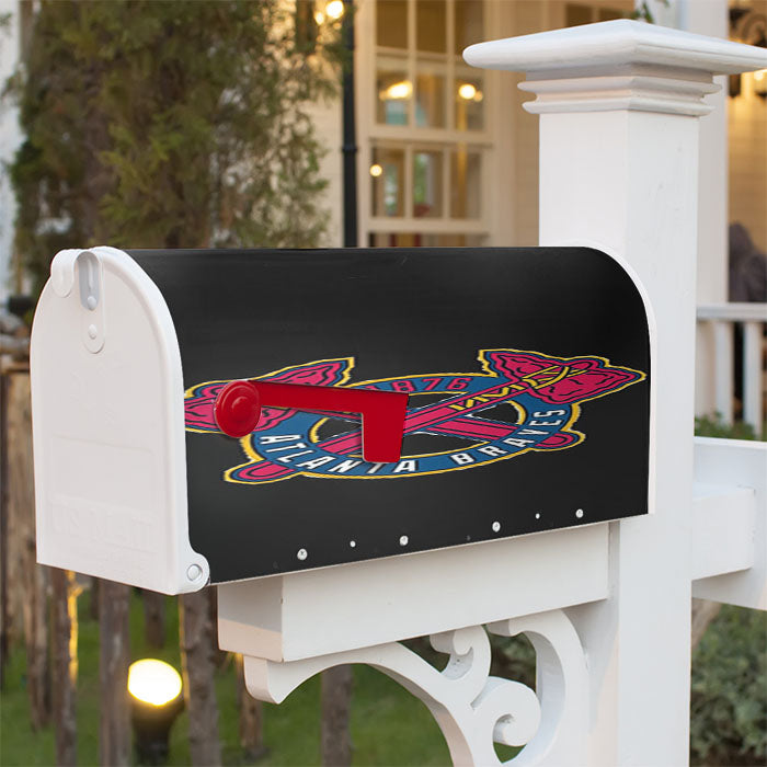 Braves Atlanta Blue Magnetic Mailbox Cover 18" X 21" Outdoor Decor