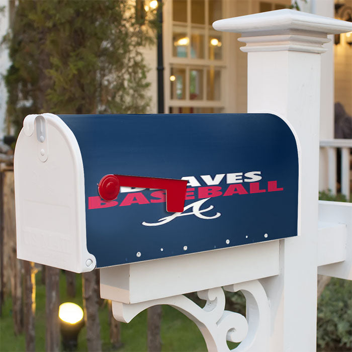 Braves Baseball Magnetic Mailbox Cover 18" X 21" Outdoor Decor