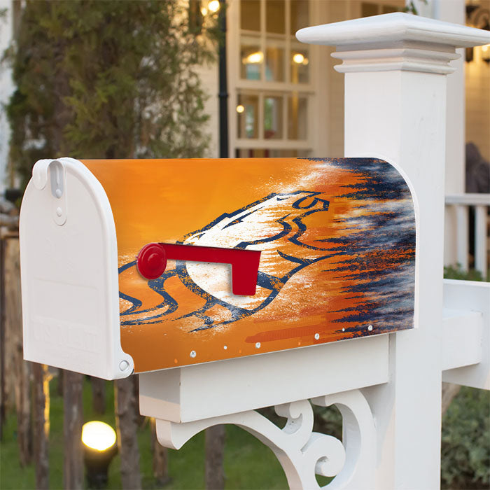 Broncos Denver Christm Magnetic Mailbox Cover 18" X 21" Outdoor Decor