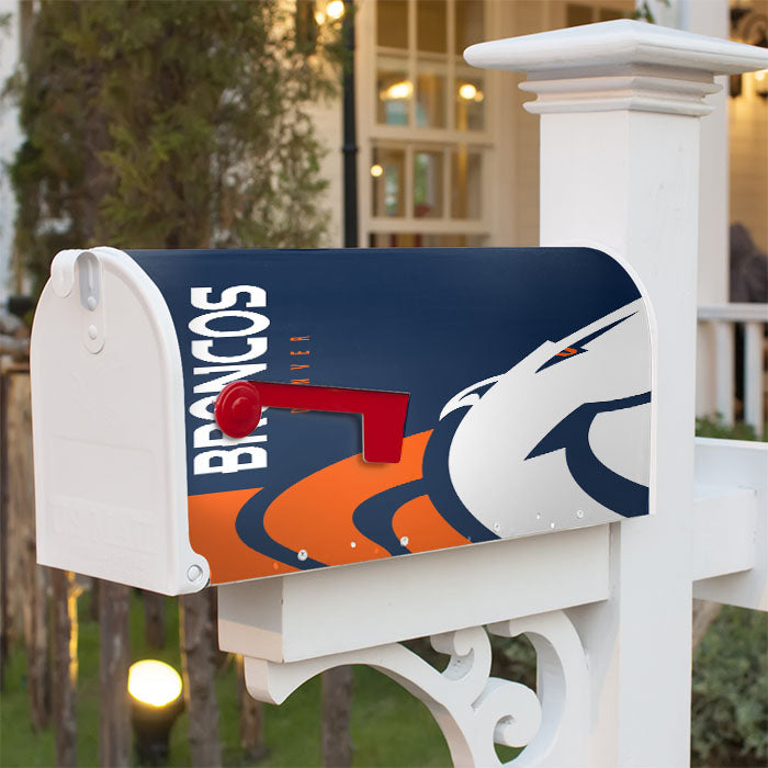 Broncos Denver Wallpaper Magnetic Mailbox Cover 18" X 21" Outdoor Decor