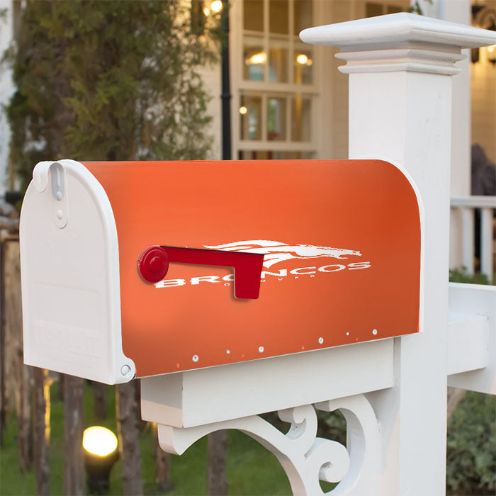 Broncos Denver White Magnetic Mailbox Cover 18" X 21" Outdoor Decor