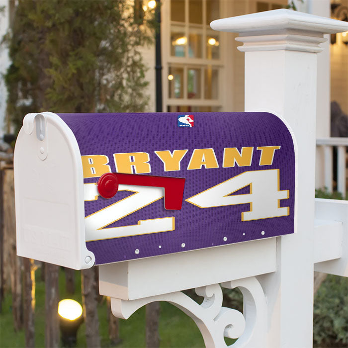Bryant 24 Lakers Magnetic Mailbox Cover 18" X 21" Outdoor Decor