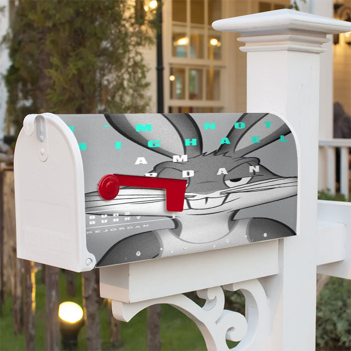 Bugs Bunny Not Jordan Space Magnetic Mailbox Cover 18" X 21" Outdoor Decor
