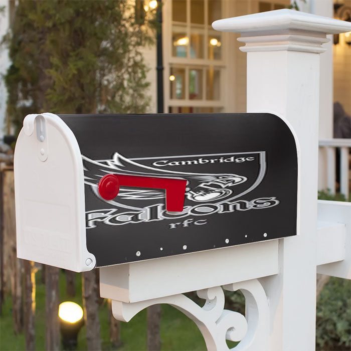 Cambridge Falcons Logo Grey Magnetic Mailbox Cover 18" X 21" Outdoor Decor
