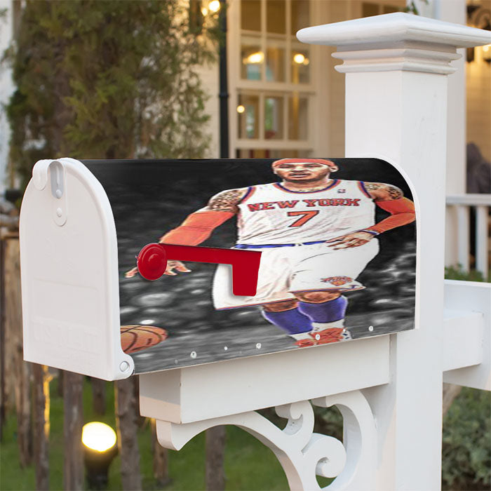 Carmelo Anthony Magnetic Mailbox Cover 18" X 21" Outdoor Decor