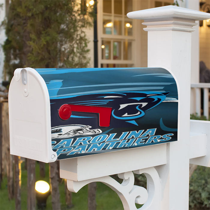 Carolina Panthers Magnetic Mailbox Cover 18" X 21" Outdoor Decor