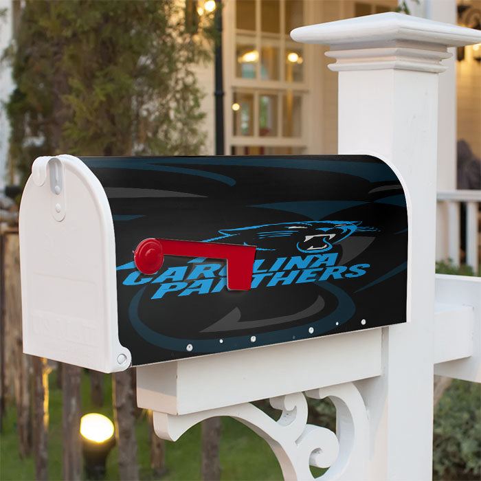 Carolina Panthers Logo Magnetic Mailbox Cover 18" X 21" Outdoor Decor
