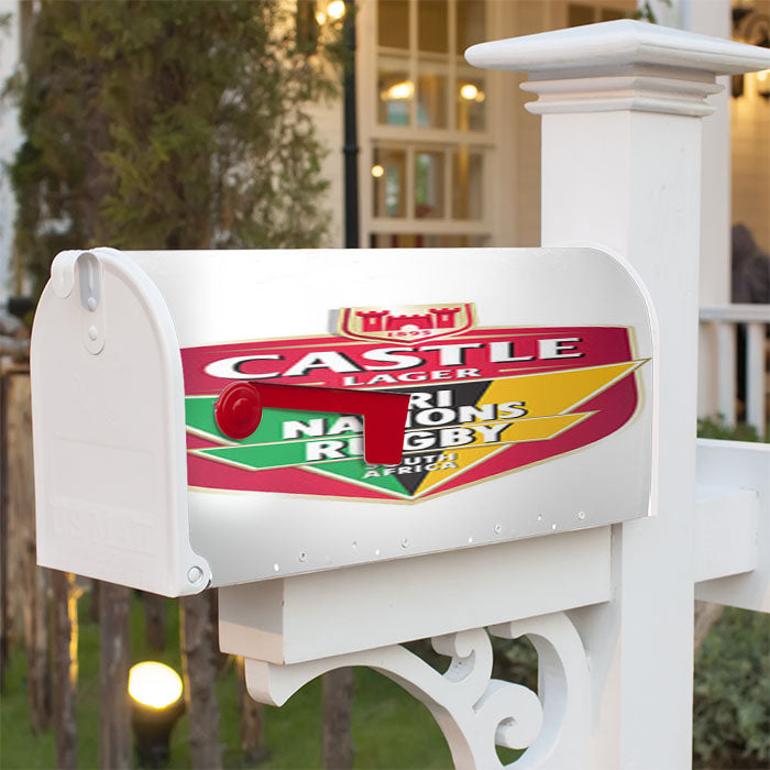 Castle Lager Tri Nations Rugby Logo Magnetic Mailbox Cover 18" X 21" Outdoor Decor