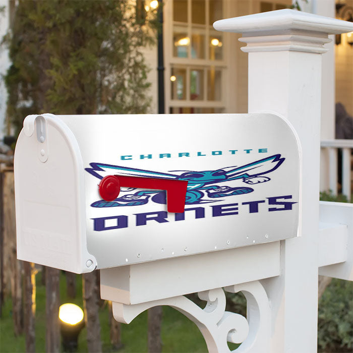 Charlotte Hornets Animal Magnetic Mailbox Cover 18" X 21" Outdoor Decor