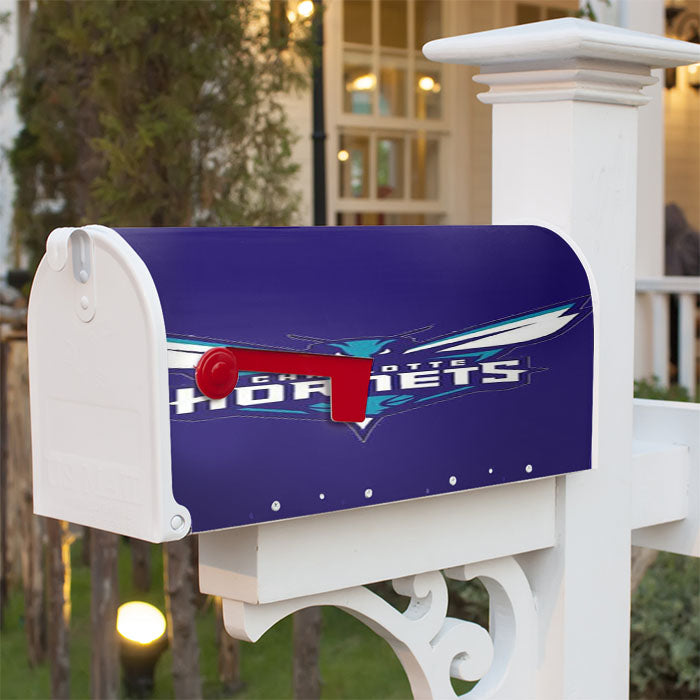 Charlotte Hornets Blue 2 Magnetic Mailbox Cover 18" X 21" Outdoor Decor