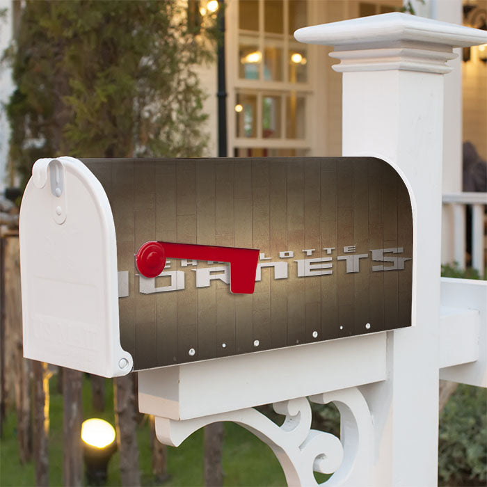 Charlotte Hornets Hardwood Magnetic Mailbox Cover 18" X 21" Outdoor Decor