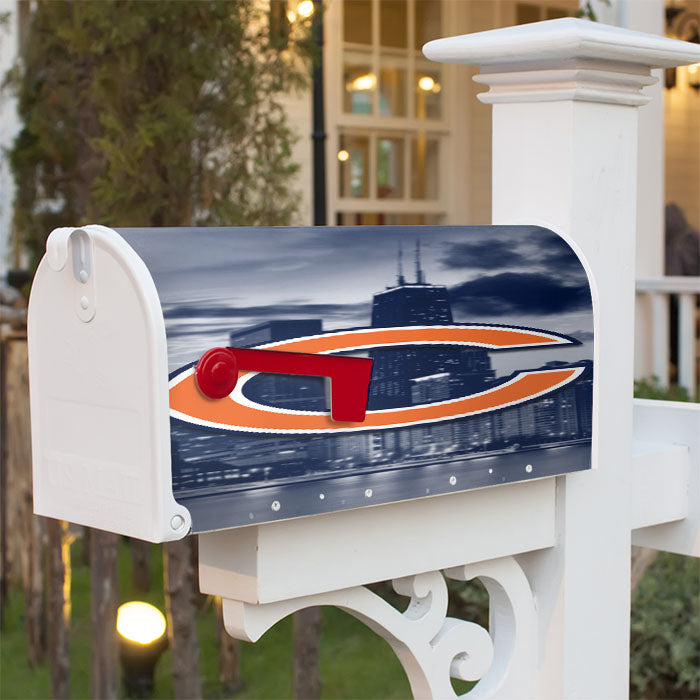 Chicago Bears Emblem Magnetic Mailbox Cover 18" X 21" Outdoor Decor