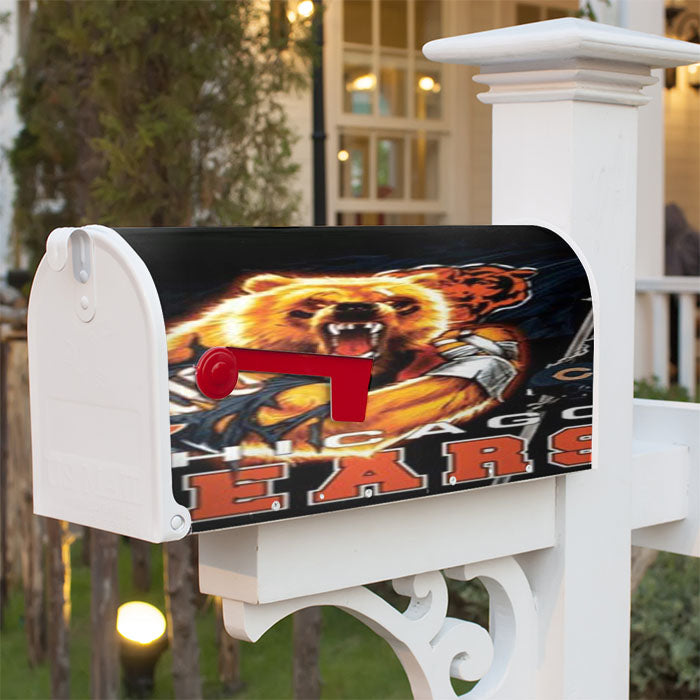 Chicago Bears Grrr Magnetic Mailbox Cover 18" X 21" Outdoor Decor