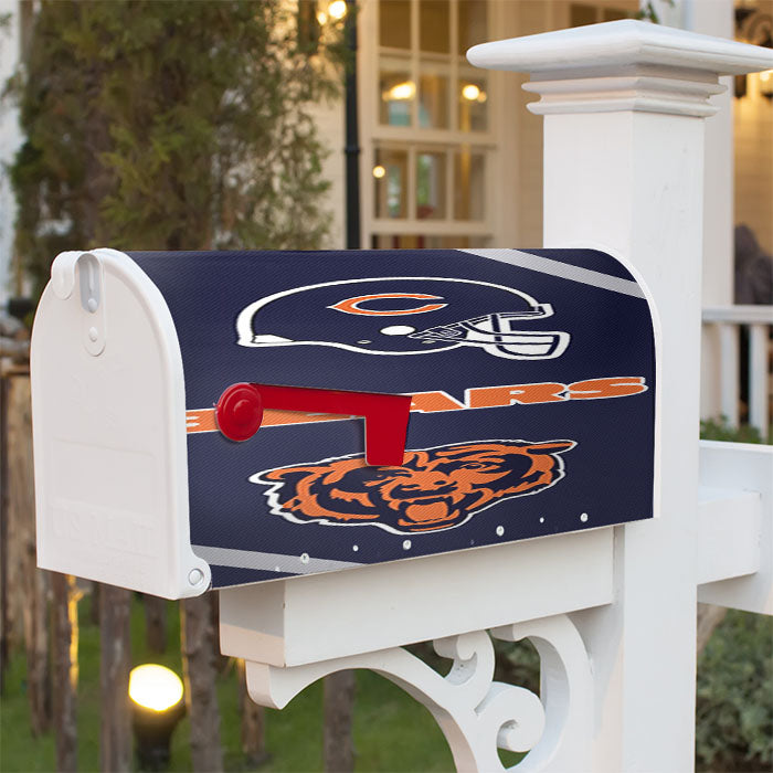 Chicago Bears Wallpaper Magnetic Mailbox Cover 18" X 21" Outdoor Decor