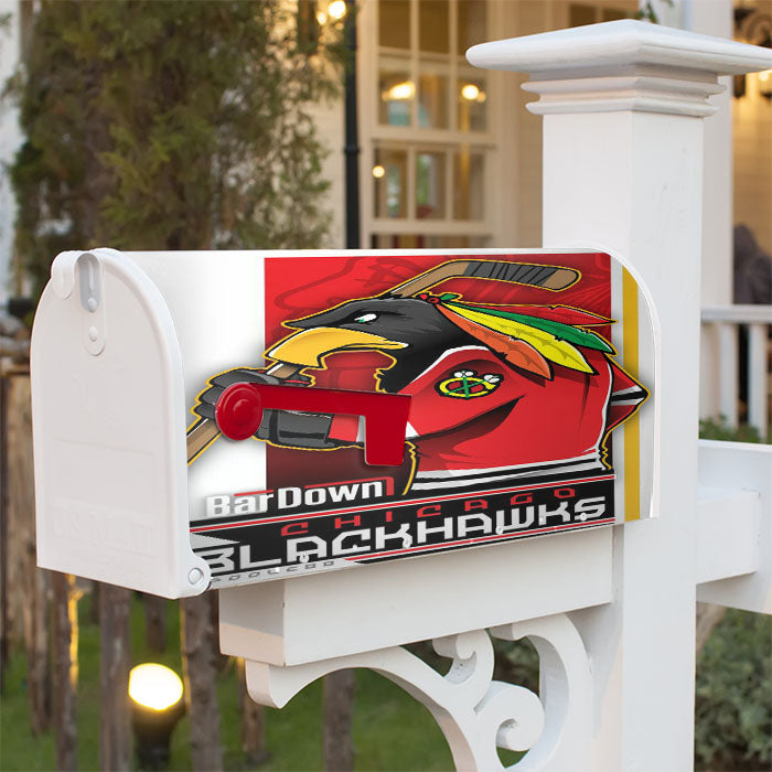 Chicago Blackhawks Nhl Hockey Magnetic Mailbox Cover 18" X 21" Outdoor Decor