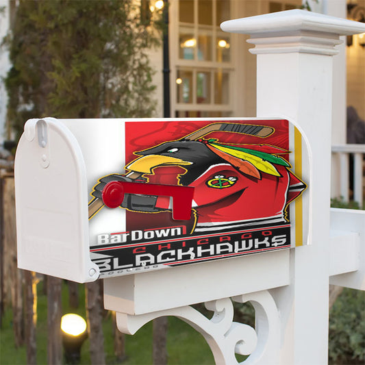 Chicago Blackhawks Nhl Hockey Magnetic Mailbox Cover 18" X 21" Outdoor Decor