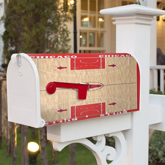 Chicago Bulls Basket Basket Ball Club Magnetic Mailbox Cover 18" X 21" Outdoor Decor