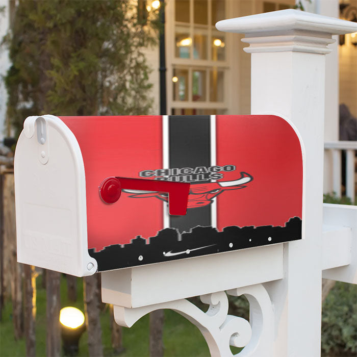 Chicago Bulls Basketball Team Magnetic Mailbox Cover 18" X 21" Outdoor Decor