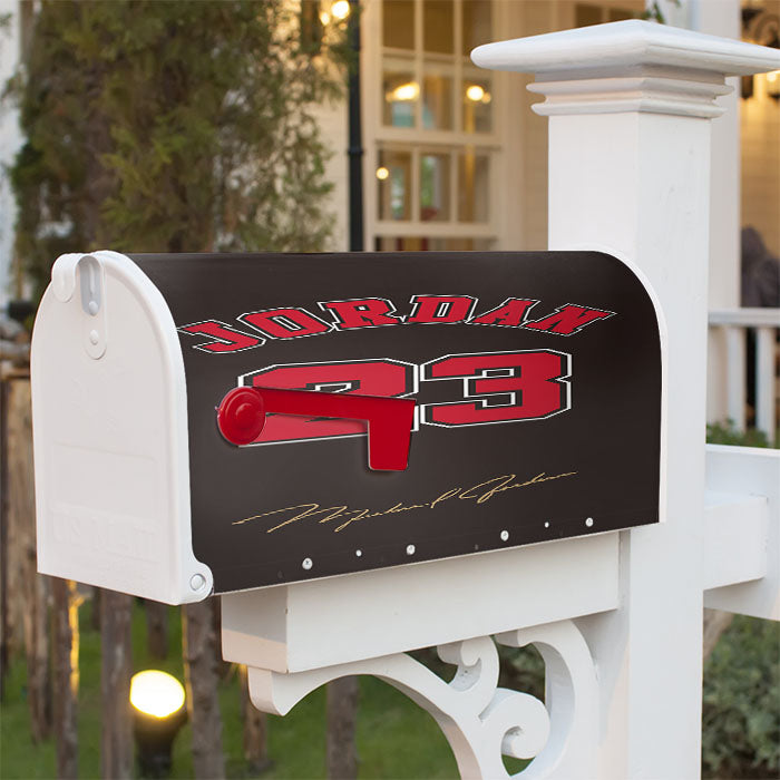 Chicago Bulls Jordan Black Magnetic Mailbox Cover 18" X 21" Outdoor Decor