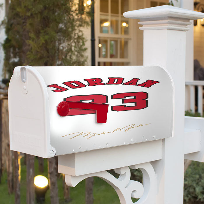 Chicago Bulls Jordan White Magnetic Mailbox Cover 18" X 21" Outdoor Decor