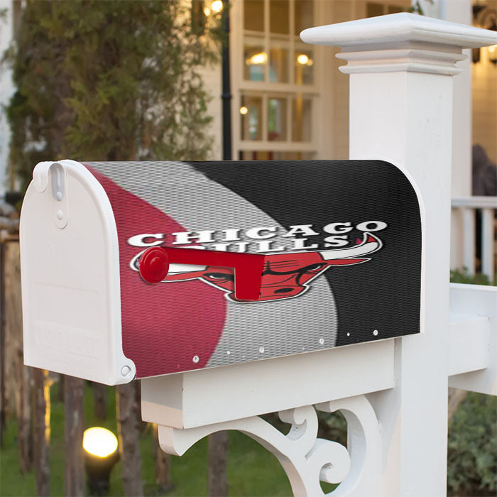Chicago Bulls Texture Logo Magnetic Mailbox Cover 18" X 21" Outdoor Decor