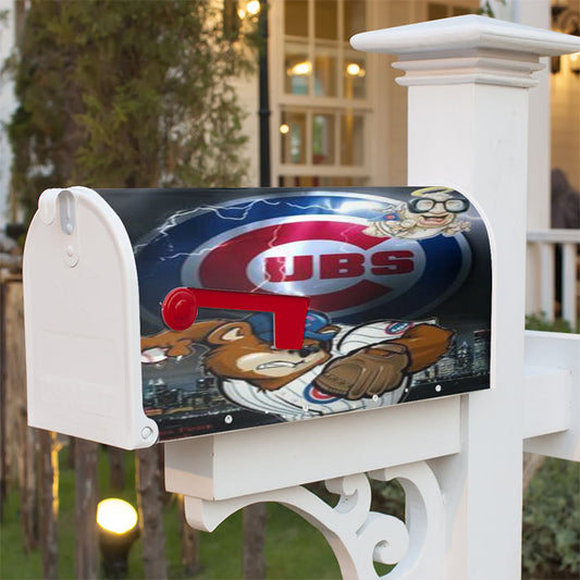 Chicago Cubs 3 Magnetic Mailbox Cover 18" X 21" Outdoor Decor