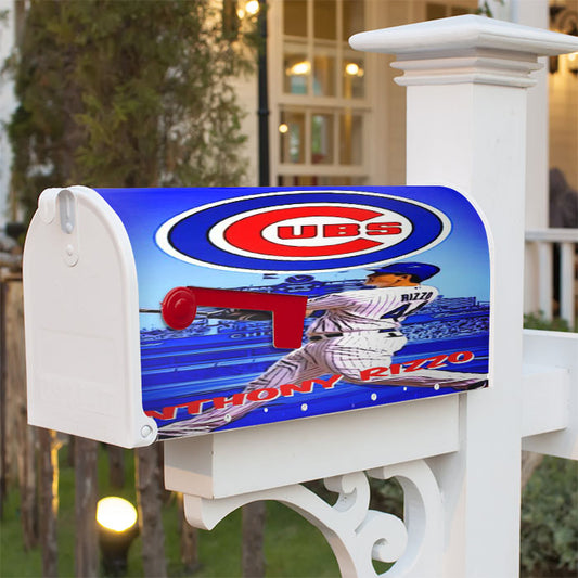 Chicago Cubs Anthony Rizzo Magnetic Mailbox Cover 18" X 21" Outdoor Decor