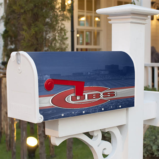 Chicago Cubs Atmosphere Magnetic Mailbox Cover 18" X 21" Outdoor Decor