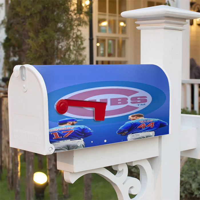 Chicago Cubs Baseba Magnetic Mailbox Cover 18" X 21" Outdoor Decor