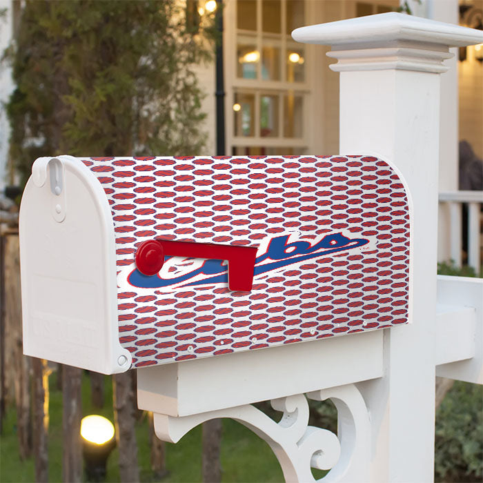 Chicago Cubs Baseball Polka Dot Magnetic Mailbox Cover 18" X 21" Outdoor Decor