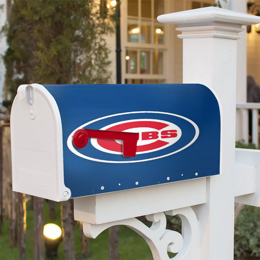 Chicago Cubs Blue Circle Logo Magnetic Mailbox Cover 18" X 21" Outdoor Decor