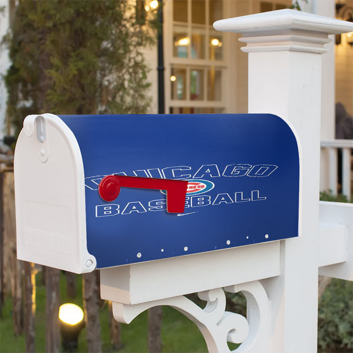 Chicago Cubs Blue Sport Magnetic Mailbox Cover 18" X 21" Outdoor Decor