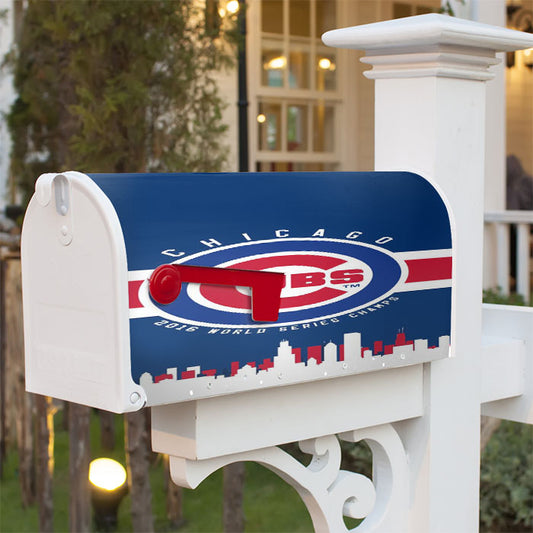 Chicago Cubs Blues Magnetic Mailbox Cover 18" X 21" Outdoor Decor