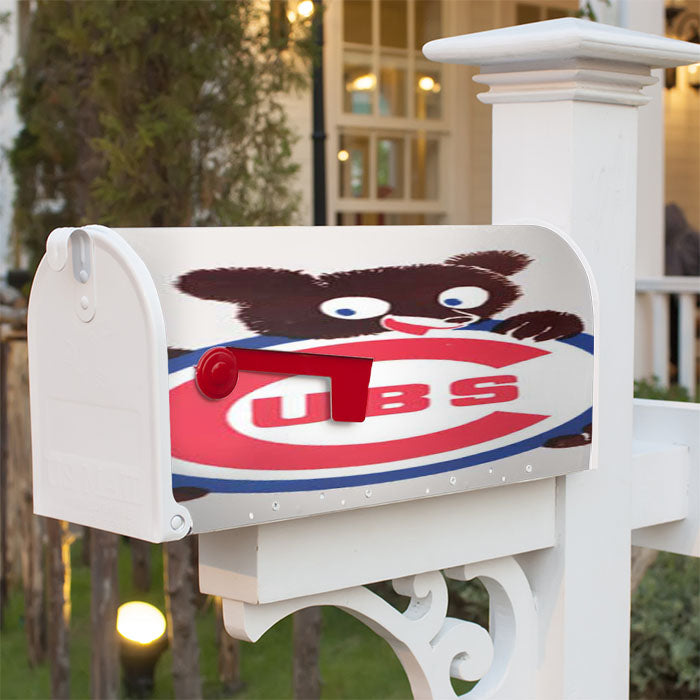 Chicago Cubs Cute Logo Magnetic Mailbox Cover 18" X 21" Outdoor Decor