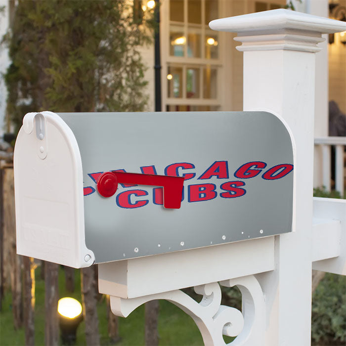 Chicago Cubs In Red Text Magnetic Mailbox Cover 18" X 21" Outdoor Decor