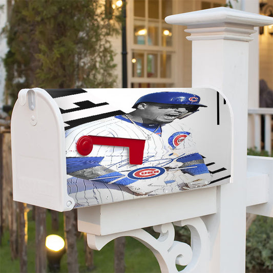 Chicago Cubs Javier Baez White Wallpapers Magnetic Mailbox Cover 18" X 21" Outdoor Decor