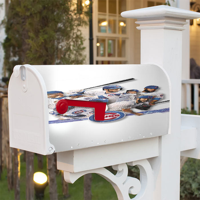 Chicago Cubs Legend Player Magnetic Mailbox Cover 18" X 21" Outdoor Decor