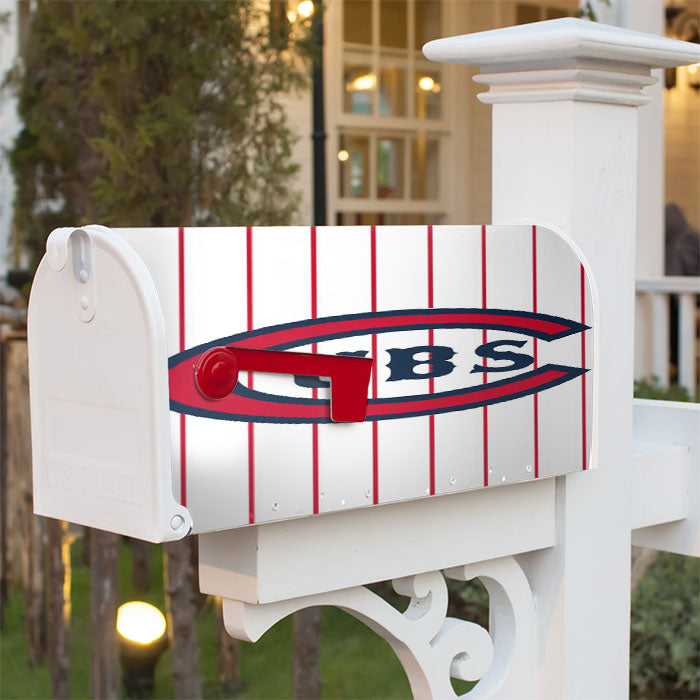 Chicago Cubs Letter C Stripe Magnetic Mailbox Cover 18" X 21" Outdoor Decor