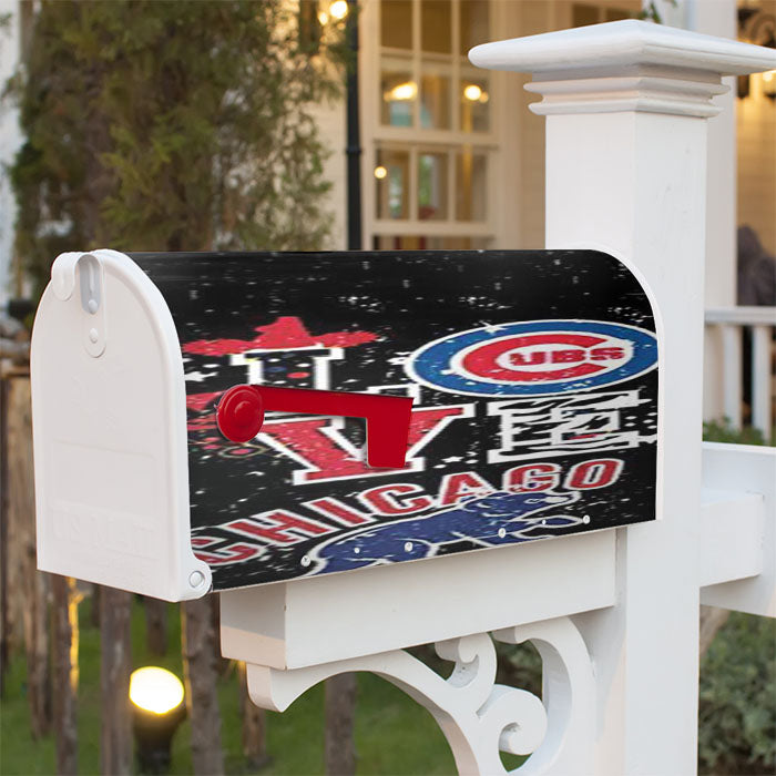 Chicago Cubs Love Magnetic Mailbox Cover 18" X 21" Outdoor Decor