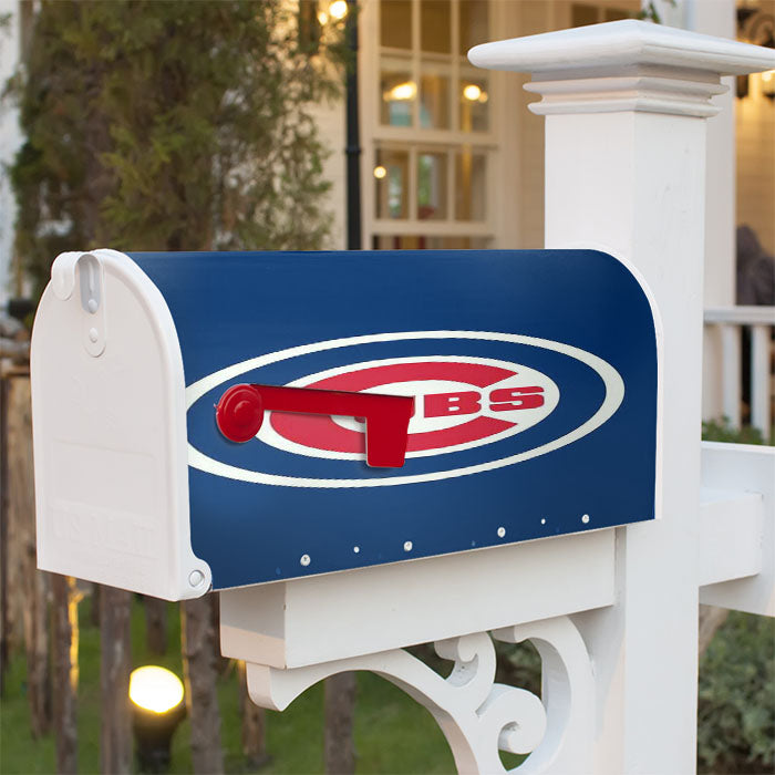 Chicago Cubs Red White Blue Magnetic Mailbox Cover 18" X 21" Outdoor Decor