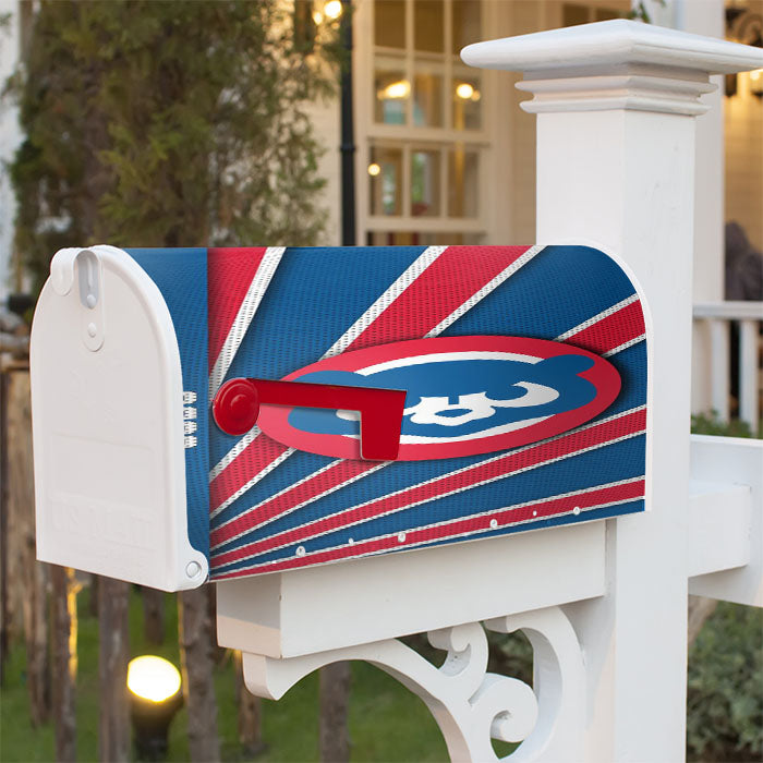 Chicago Cubs Tex Magnetic Mailbox Cover 18" X 21" Outdoor Decor