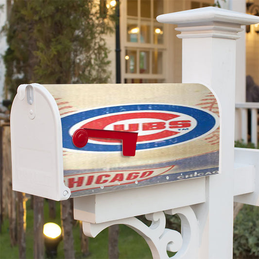 Chicago Cubs Vintage Card Magnetic Mailbox Cover 18" X 21" Outdoor Decor