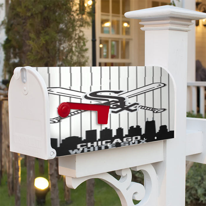 Chicago White Sox Baseball Jersey Logo Magnetic Mailbox Cover 18" X 21" Outdoor Decor
