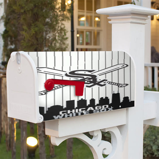 Chicago White Sox Baseball Jersey Logo Magnetic Mailbox Cover 18" X 21" Outdoor Decor